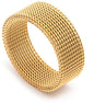 Gold Fancy Mash Stainless Steel Circle Premium Quality Men’s Ring 50233