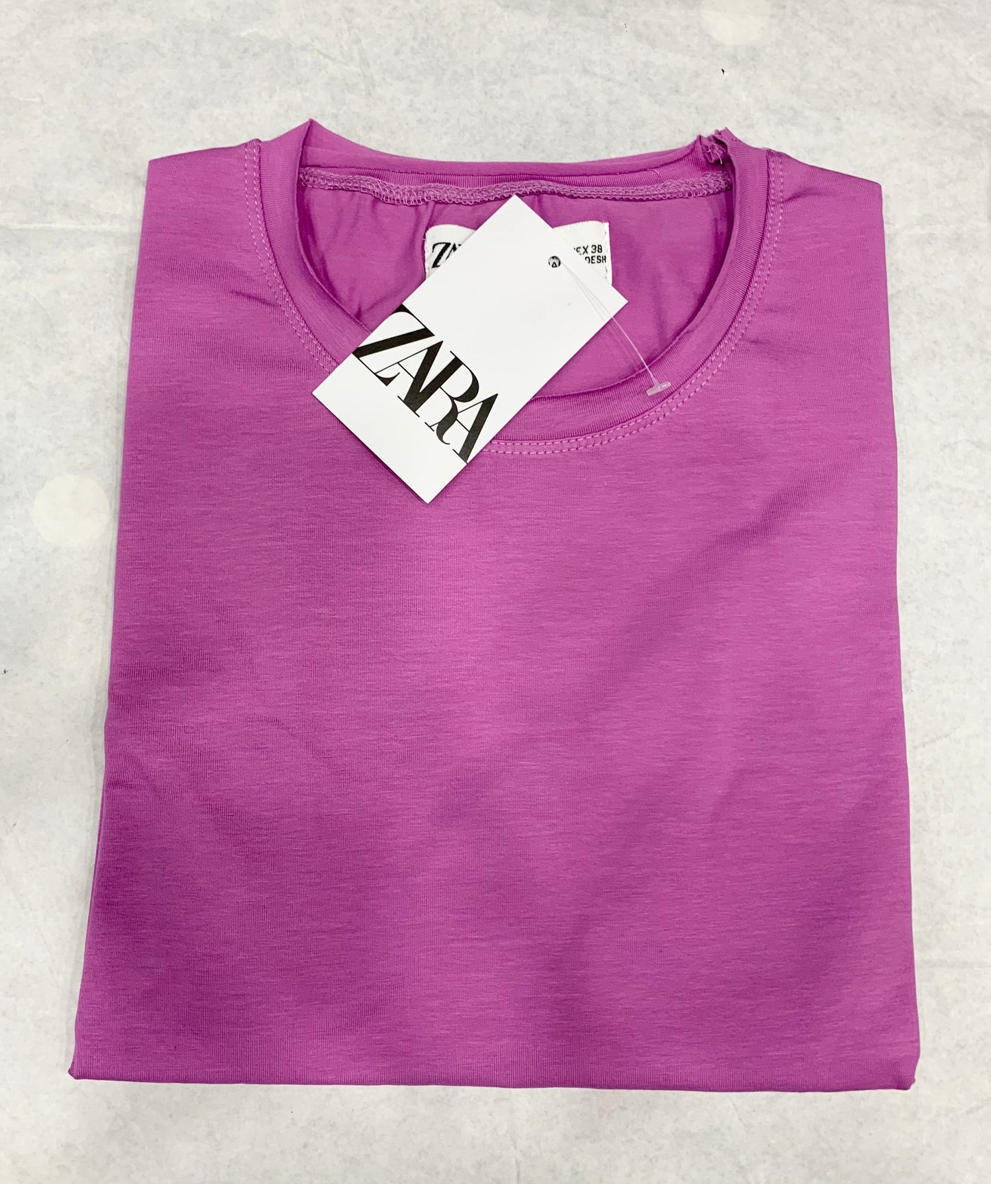 Zr Pink Color Plain Half Sleeve tshirt 18871