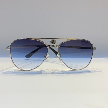 Lab Bal Silver Frame Sky Blue Shade Sunglass B85-7257 12-142