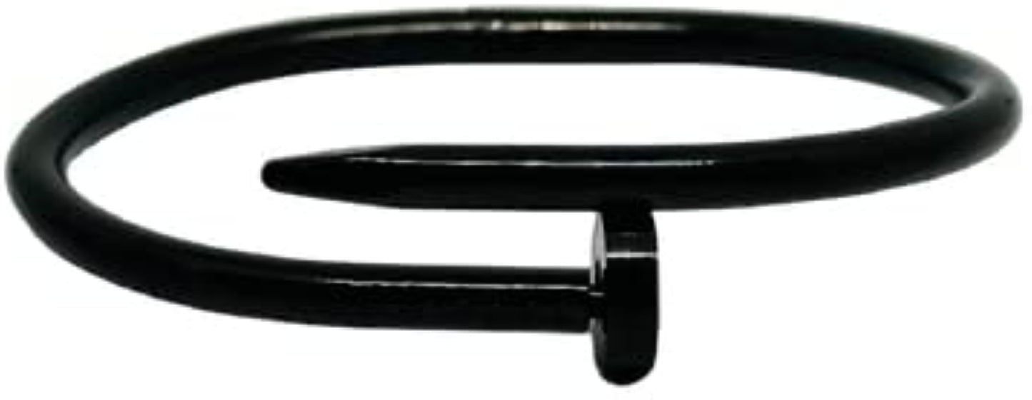 Black Cuff Nail Design Chain Bracelet Men 502359