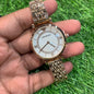 Mra Copper Chain White Dial  Stud Ladies Watch 400457