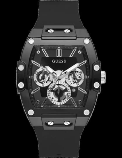 Eug Black Strap Black Dial Rectangle Premium Quality Men Watch 901212