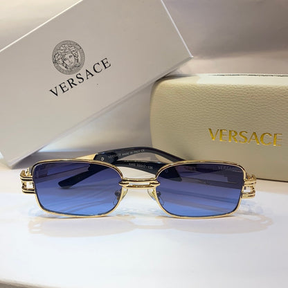 REV Gold Frame Blue Shade Unisex Branded Sunglasses 8060 5517-135