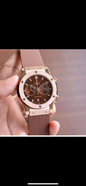 Buh Brown Strap Copper Dial  Chrono Watch For Men 401134