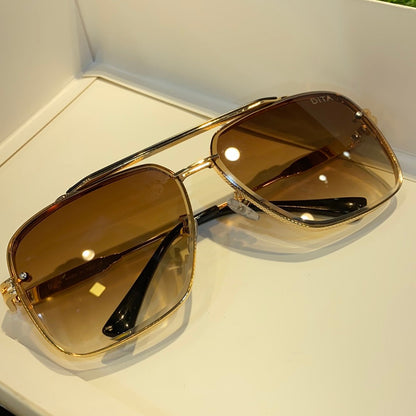Brown Gold Branded Luxury Sunglasses DIT
