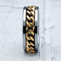 Sliver Gold Stainless Steel Circle Spinner Premium Quality Men’s Ring 50240