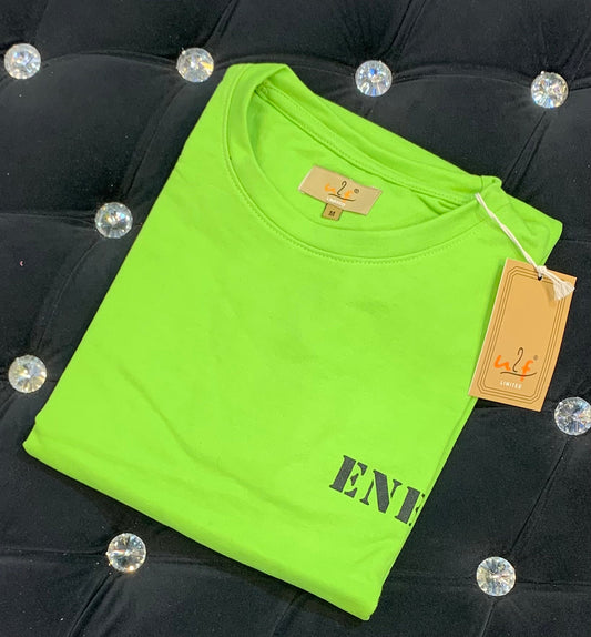 UF Limited Neon Colour With Enemy Back Print Drop Shoulder TShirt 108610