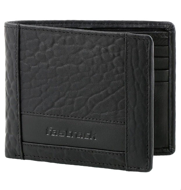 BLACK LEATHER BIFOLD Men Wallet