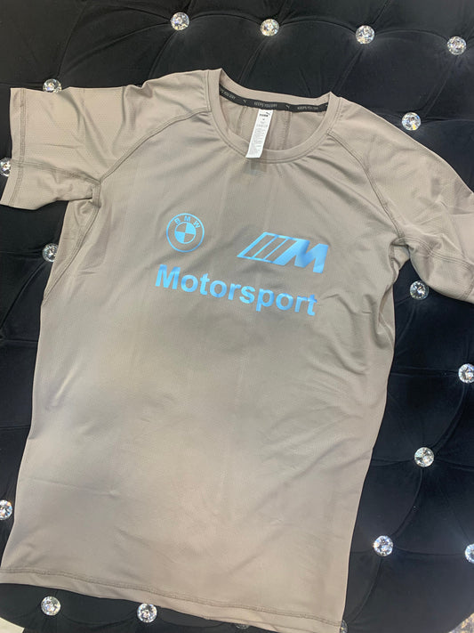 MUP BMW Motorsport Lite Brown Colour With  Logo Print Dri Fit Sports TShirt 821321