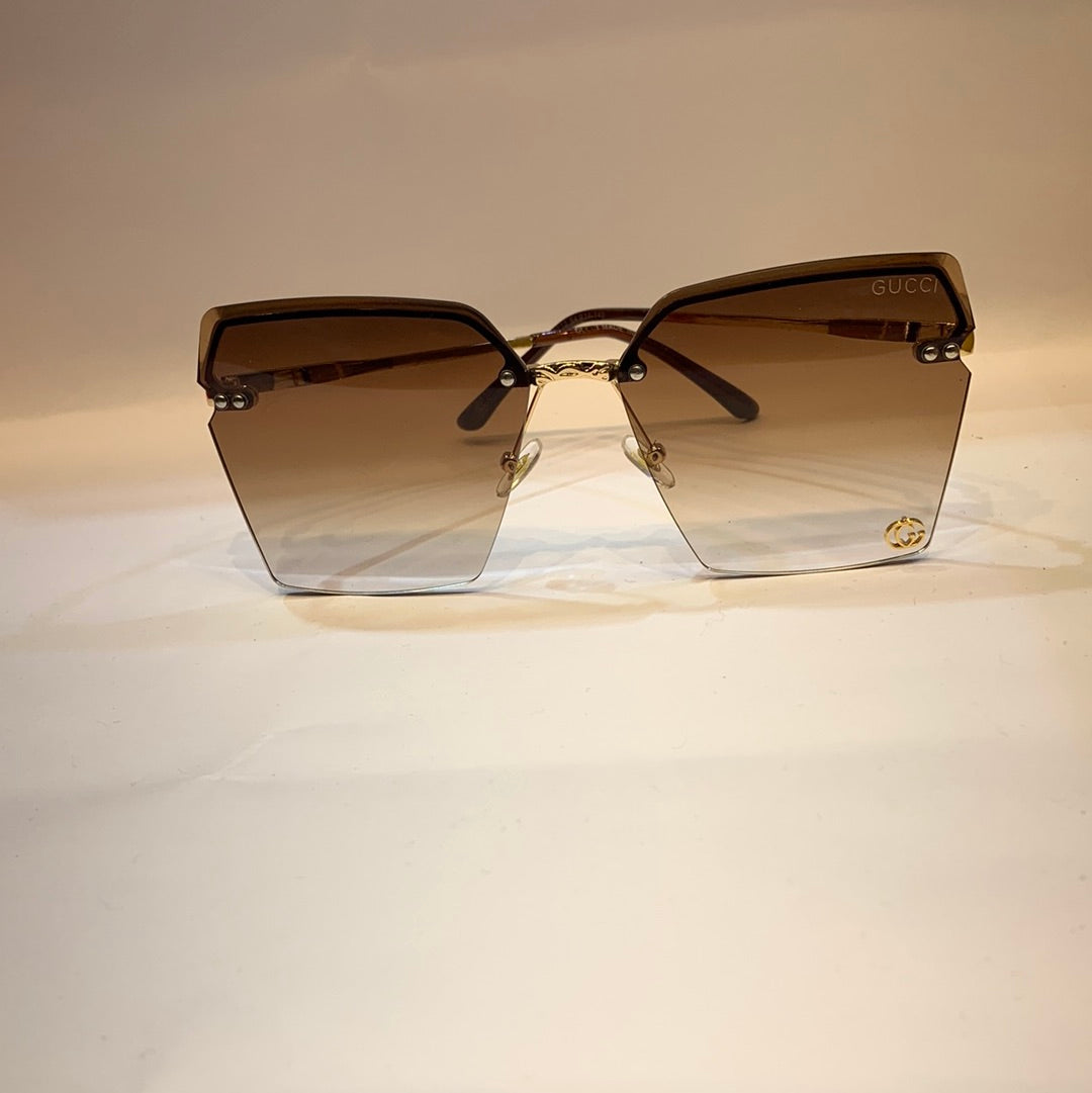 CUG Gold Frame Brown Shade Unisex Sunglass 2013 64 14-140