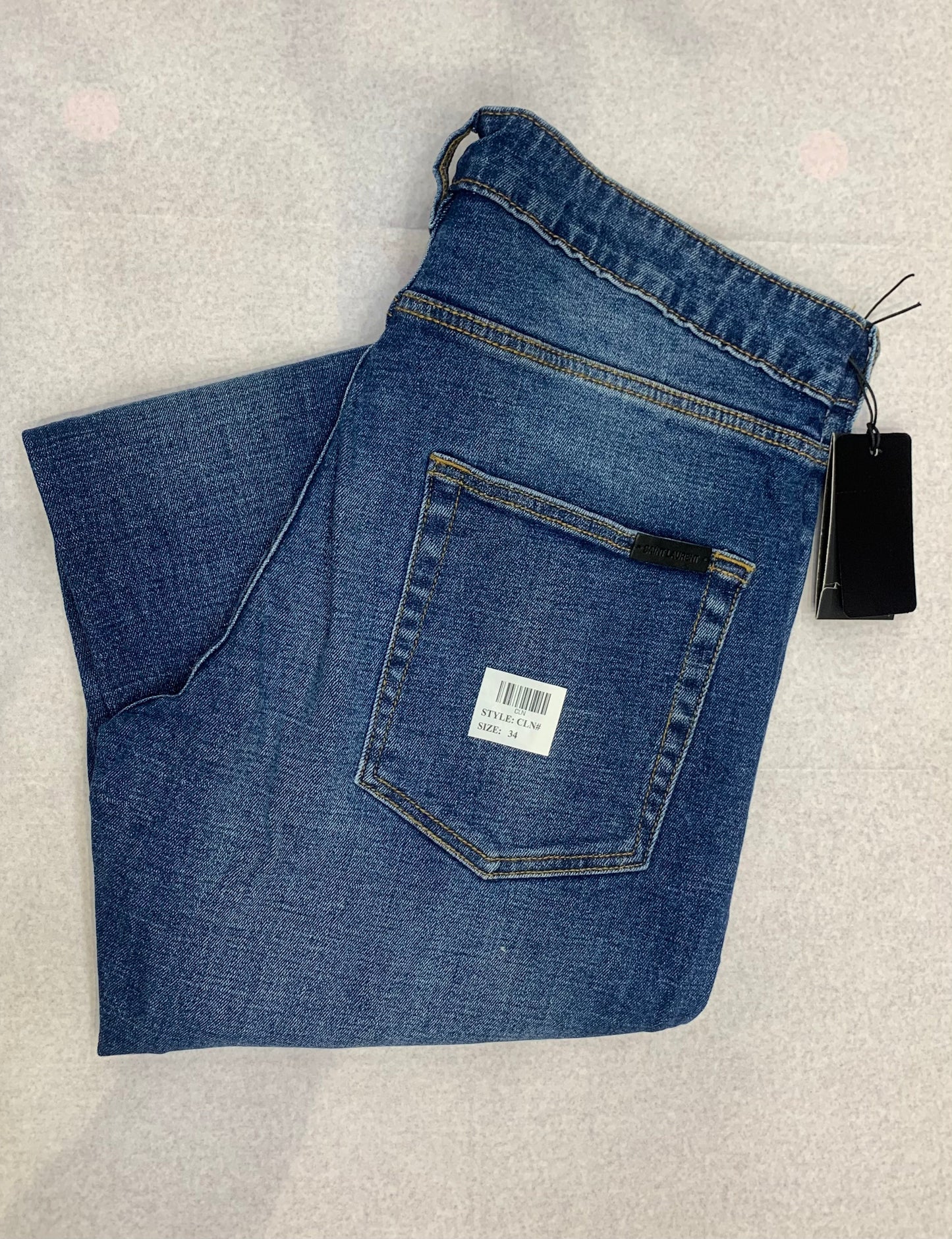 IAS Faded Blue Colour With Front Embroidery Premium Quality Slim Fit Jeans 700254