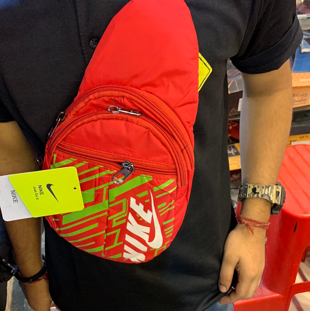 Red Side Sling Fanny bag for unisex men women boys girls