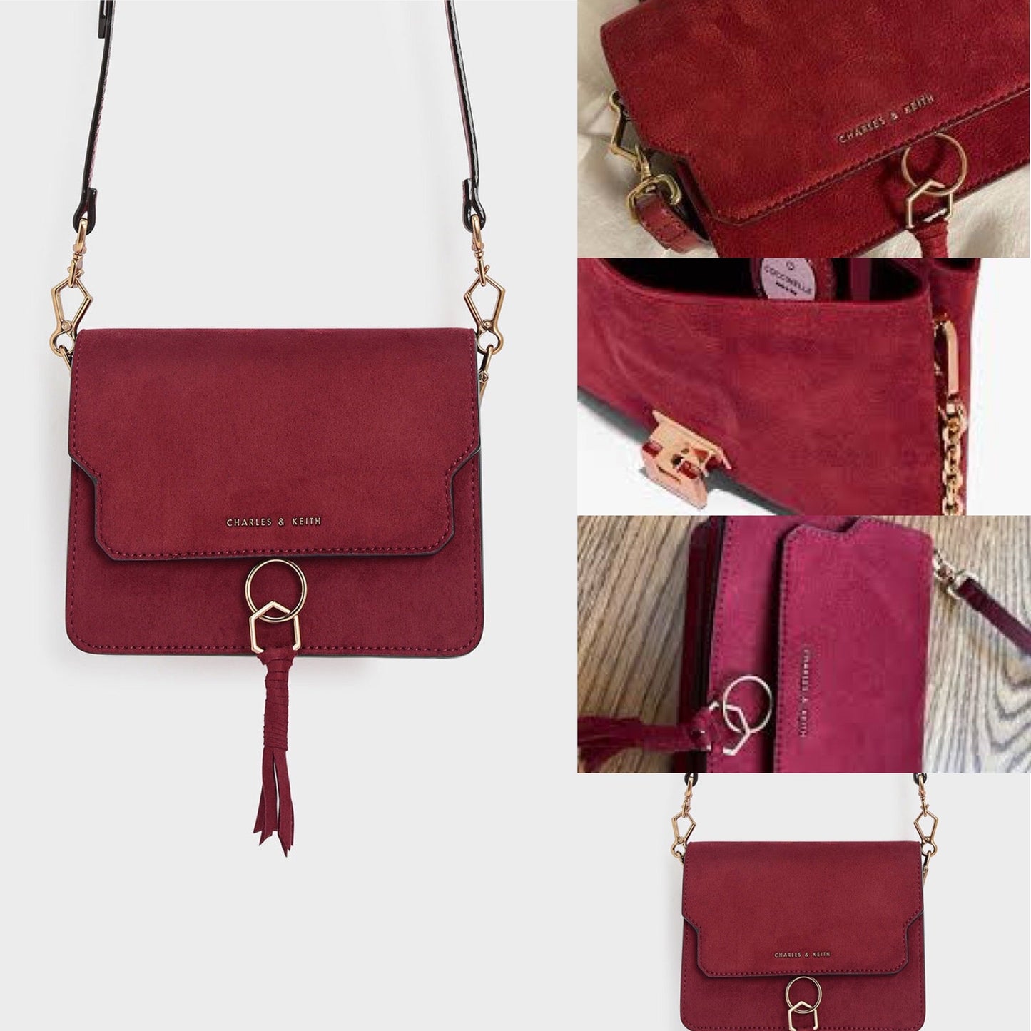 Red Cherry Charles & Keith Ladies Hand Bag