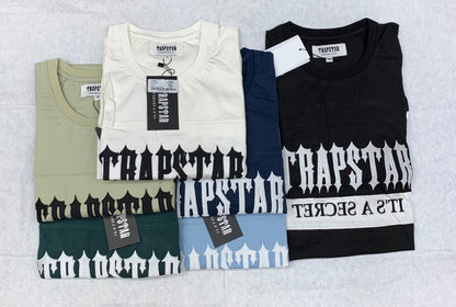 Tapstar Blue Colour With Front Embroidery Drop Shoulder Tshirt 50170