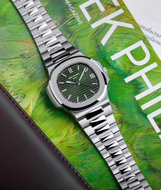 Silver Chain Green Dial Pp Heavy Machinery Men’s Watch 401201