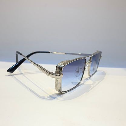 Lab Bal Silver Frame Sky Blue Shade Sunglass B80-67653 20-144