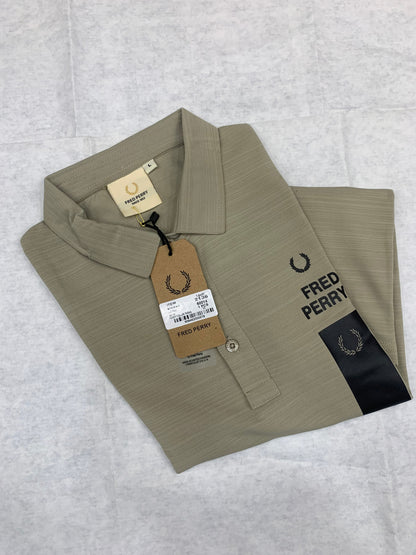 ERF FRE Beige Colour With Back Print Lycra Fabric Collar Tshirt 50172