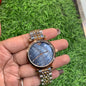 Mra Silver Copper Chain Blue Dial Ladies Watch