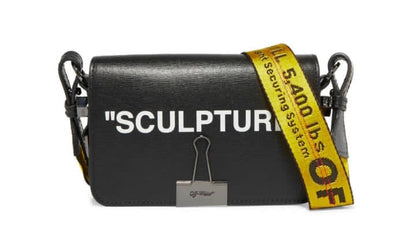 Black White Sculpture Colour OFF IHW Fashionable Diag Binder Cilp Bag 9122