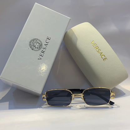 Ver rev Glossy  gold Frame gray Shade Unisex Sunglass 8060 55 17 135