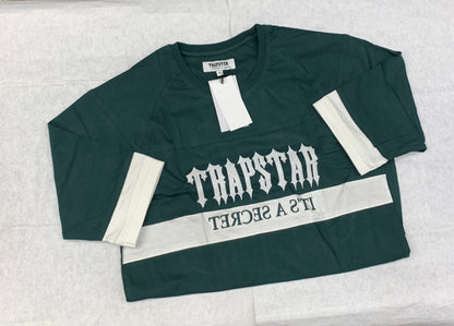 Tapstar Olive Green Colour With Front Embroidery Drop Shoulder Tshirt 50171
