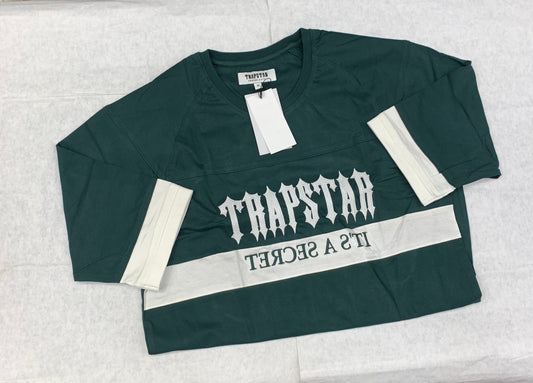 Tapstar Olive Green Colour With Front Embroidery Drop Shoulder Tshirt 50171