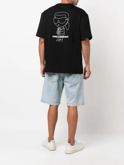 RAK Black Color With Front Logo and Back Girl Print Store Article Tshirt 780101