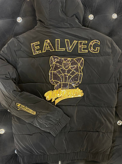 LAE EAL Black Colour Matte Finish Imported Fabric Puffer Men’s Jacket 4002
