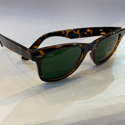 YAR RB Glossy Leopard Frame Green Shade Sunglasses RB2140 901 50 22 150 3N