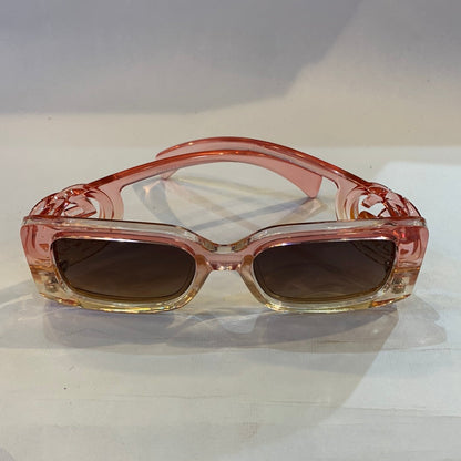 CUG Pink Transperent Frame Brown Shade Unisex Sunglass F3595 52 16-140