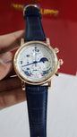 Pp Blue Strap Copper Ring White Dial Men Watch 901203