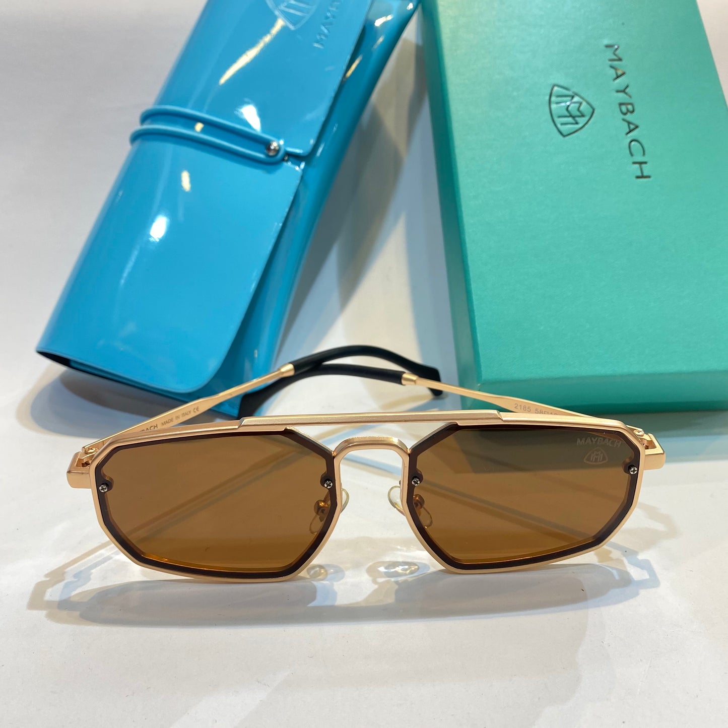 YAM Copper Frame Brown Shade Unisex Branded Sunglasses 2185 58 18-148