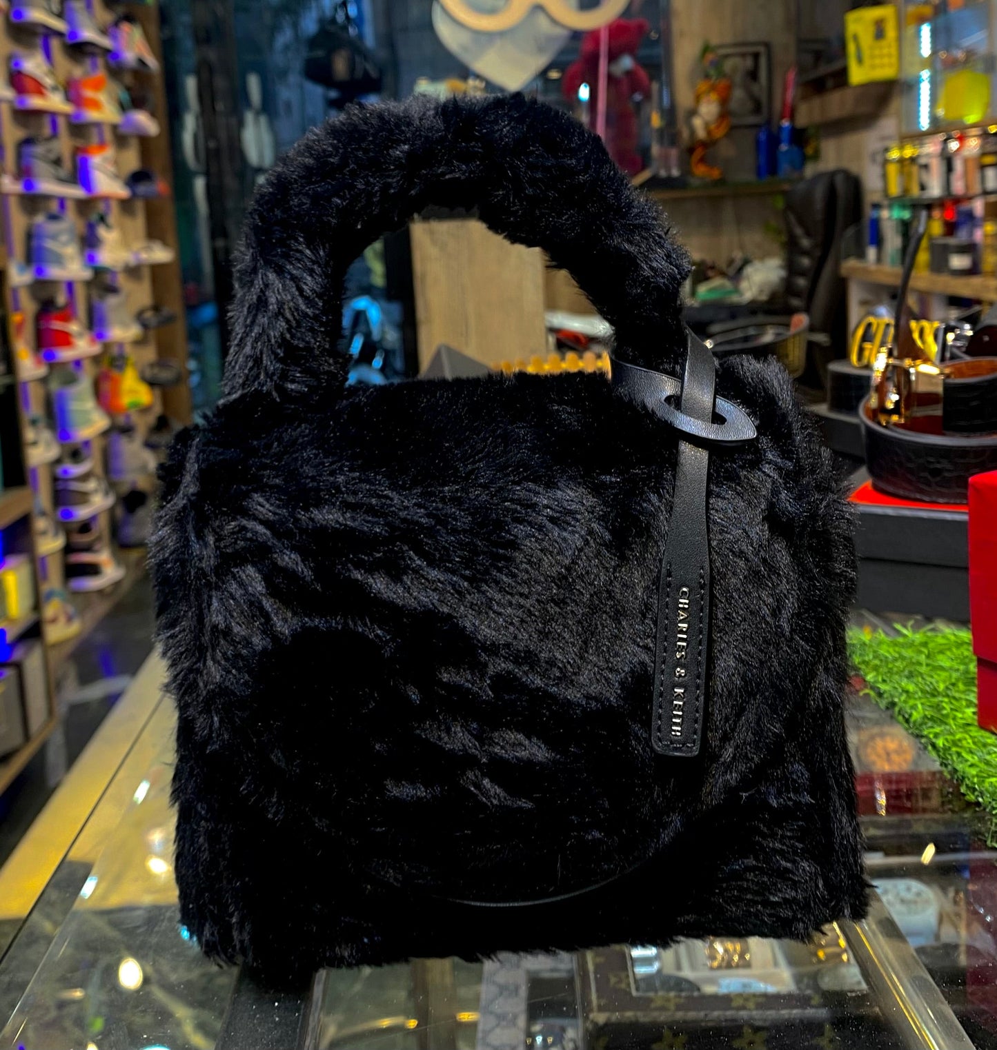 Ladies Fur Charles & Keith Girls Sling Hand Bag