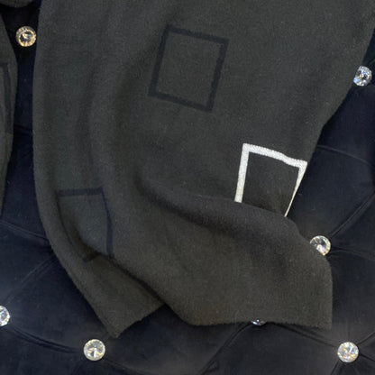 Dark Grey ZR Soft Square Design Sweater for Men Unisex 9110