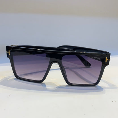 Mot Glossy Black Frame Purple White Shade Unisex Sunglass A17 55 19 140