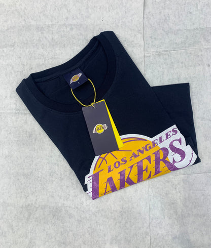 Lakers Navy Blue Colour With Front Print Drop Shoulder Tshirt 50155