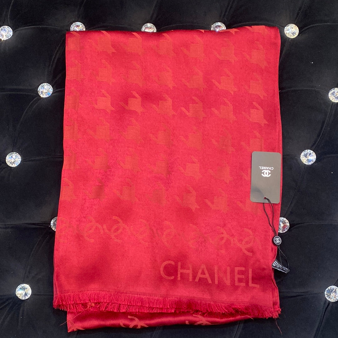 AHC Red Colour CHA Print Heavy Quality Muffler  9346