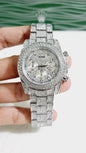 Lor Silver Diamond Chain Sliver Dial Chrono Working Men Watch