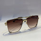 May yam glossy gold Frame brown Shade Unisex Sunglass Z 58 62 18 135