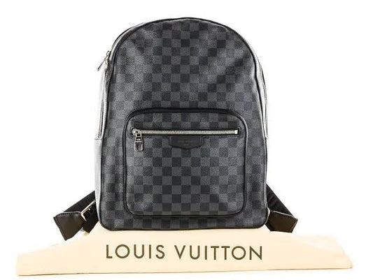VL LOU UOL Black Colour Check Print Imported Quality Backpack 9396