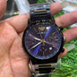 Mra Black Chain Blue Dial Chrono Working Men Watch