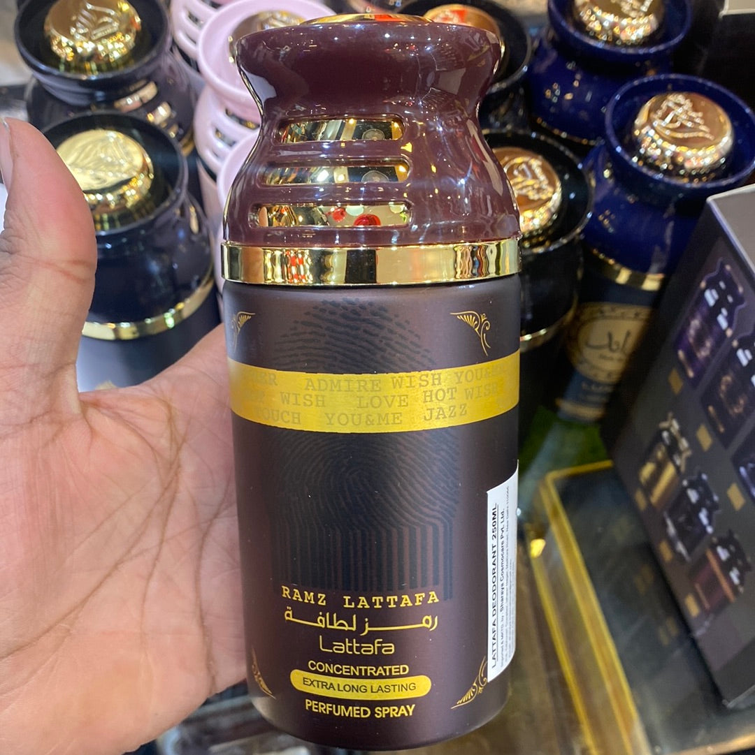 Lattafa Ramz Gold Concentrated Extra Long Lasting Perfumed Spray 250ml