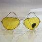 YAR RB Gold Frame Yellow Shade Unisex Aviator Sunglass RB 3026 62 14-135