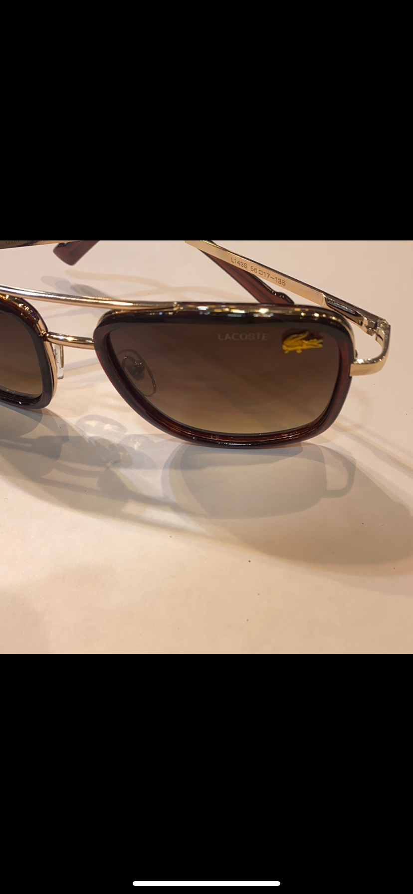 Gold Brown Frame Brown Shade L142 072 56 17 135 CAL Sunglass