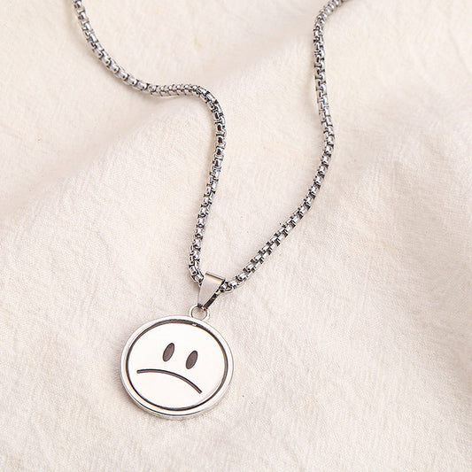 Sliver Korean Style Crystal Pendant Necklace Chain 50292