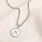 Sliver Korean Style Crystal Pendant Necklace Chain 50292
