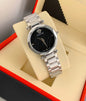 Rev Silver Chain Black Dial Ladies watch 901185