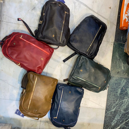 Genuine Leather Backpack Bag for Unisex