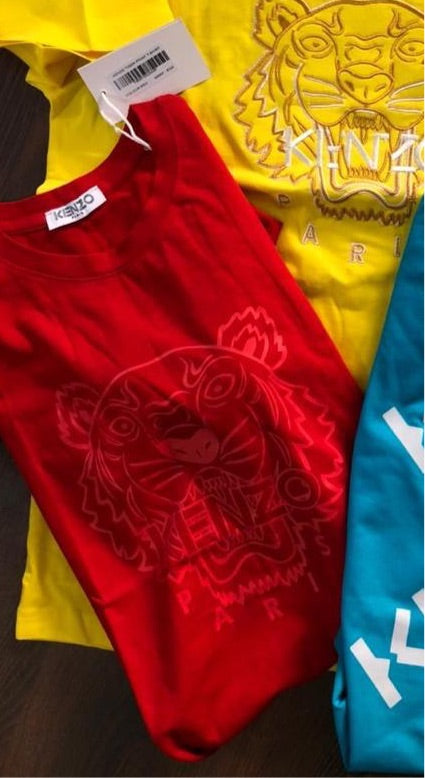 NEK Pairs Red Colour Red Tiger Print Half Sleeves TShirt 110324