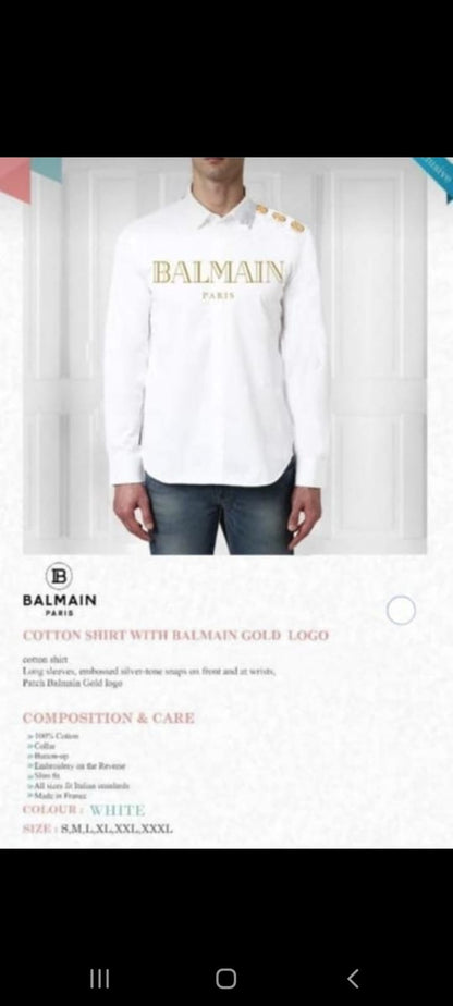 LAB BAL White Colour Imported Fabric With Front Print Full Sleeve Full Shirt